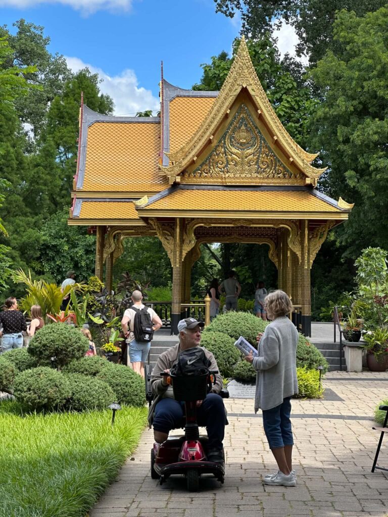 Smooth accessible pathway at Olbrich Botanical Gardens suitable for wheelchair users