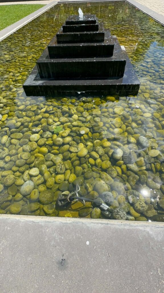 Royal Thai Pavilion reflecting pool garden view at Olbrich Botanical Gardens